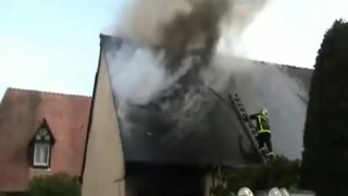 Dachstuhlbrand mit Backdraft