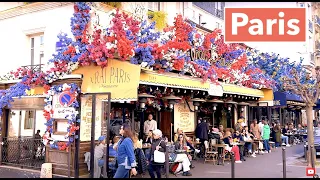 Paris France - HDR Walking in Paris - Montmartre, Spring 2023 - 4K HDR 60 fps