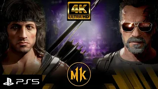 Mortal Kombat 11™ PS5 4K Rambo Vs. The Terminator (Both Fatalities)