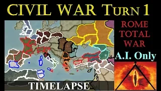 Rome Total War: Civil War Turn 1: TimeLapse (A.I. Only)