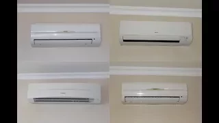 4 mini-split air conditioners in a hotel room