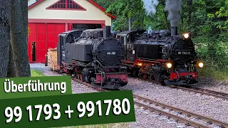 Überführung 99 1793 nach Kipsdorf und 99 1780 nach Dippoldiswalde