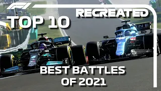 F1 2021 Game: RECREATING THE TOP 10 BATTLES OF 2021