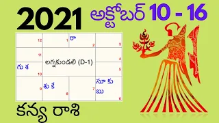 Kanya Rasi Weekly Phalalu Telugu | Kanya Rashi Vaara Phalalu | Oct 10 - 16 | Peri Venkata Sarma