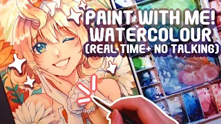 Paint With Me! Watercolour | Real Time + No Talking