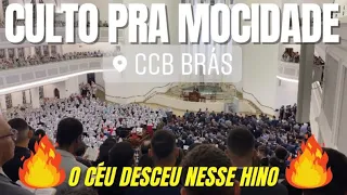 CULTO PRA MOCIDADE NA CCB BRÁS E CANTARAM NA COMUNHÃO HINO CCB 63 - SE VOS BATERDES, ELE VOS ABRE