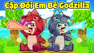 YUMMIE EM BÉ GODZILLA BẤT NGỜ KHI GẶP HIHA GODZILLA LỬA TRONG MINECRAFT*CẶP ĐÔI GODZILLA CUTE😁❤