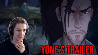 xQc Reacts to Yone's Trailer - Kin of the Stained Blade | Spirit Blossom 2020 Cinematic