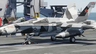 DCS WORLD F/A-18 AIRCRAFT CARRIER FLIGHT TRAINING