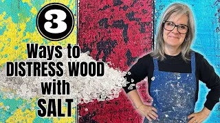 How To Salt Distress Your Wood For A Chippy Layered Paint Look!