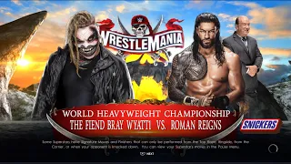 WWE 2K22 Gameplay The Fiend vs Roman Reigns World Heavyweight Championship WrestleMania 37