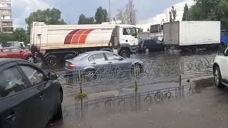 Град, ливень 3 июня! Авто в воде!