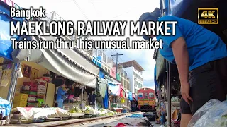 Bangkok - Maeklong Railway Market - Trains run thru this unusual market - How to get there