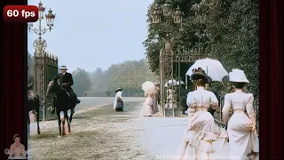 A Walk in the Park - c.1900 | Bois de Boulogne Paris - AI Enhanced [4k 60 fps]