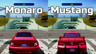 NFS Most Wanted: Vauxhall Monaro VXR vs Ford Mustang GT - Drag Race