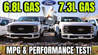 2024 Ford Super Duty 6.8L Gas VS 7.3L Gas MPG And Performance Comparison!