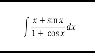 Integral of x+sinx/1+cosx