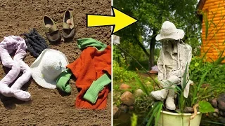 Very Cool Homemade of CEMENT and Old CHILDREN's Clothes