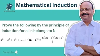 Prove the following by the principle of induction | 1^2 + 3^2 + 5^2 +…..+ (2n-1)^2 = n(2n-1)(2n+1)/3