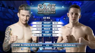 CAGE 51 MMA Main Event: Jamba Elonen-Kulmala vs Tuomas Grönvall (Full Fight)