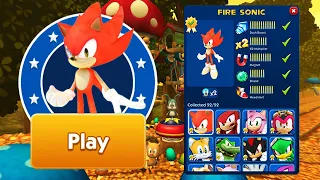 Sonic Dash - New Update Mod Character - Fire Sonic Unlocked - All Characters Unlocked - Run Gameplay