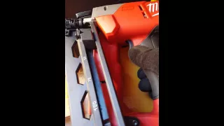 Milwaukee 16Ga (2742-21CT) Nailer 101(Nails) bump mode Shot Test.