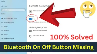 Fix Bluetooth On Off Button Is Missing Windows 10 | Bluetooth Not Working On Windows 10 PC/Laptop