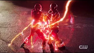 Positive Force Barry Vs. Negative Force Thawne Fight |Barry and Iris Reunite   The Flash 8x20 Finale