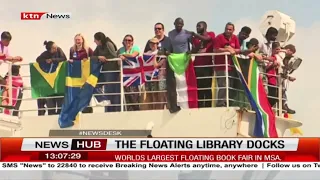 Floating library arrives in Mombasa, unveiling grand book fair displaying 5000 titles