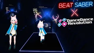 [Beat Saber] I can learn how to play Dance Dance Revolution on Beat Saber.