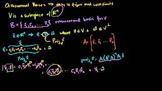 04   Orthonormal bases and the Gram Schmidt process   03   Projections onto subspaces with orthonorm