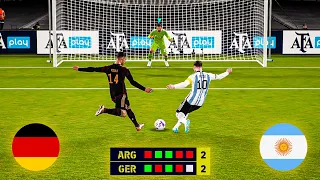 Argentina vs Germany - Penalty Shootout 2023 | FIFA World Cup Qatar 2022 | eFootball 23 gameplay