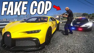 Stealing Cars as Fake Cop in GTA 5 RP