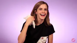 Emma Watson Plays With Kittens
