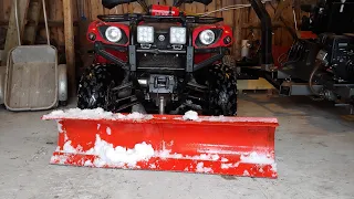 DIY snowplow for ATV - out of Soviet gas cylinder