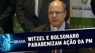 Witzel e Bolsonaro parabenizam ação da PM durante sequestro | SBT Brasil (20/08/19)