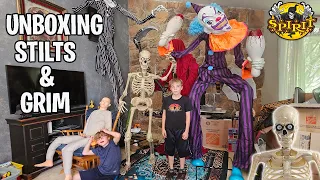 Unboxing Stilts and Grim Halloween Animatronics from Spirit Halloween!