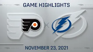 NHL Highlights | Flyers vs. Lightning - Nov. 23, 2021