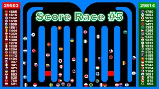 Score Race #5 ~48 countries marble race #18~  in Algodoo | Marble Factory