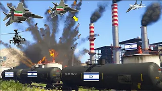 Hamas Attack On Israel Military Oil Supply Convoy By Irani Fighter Jets Tanks&War Helicopters GTA 5