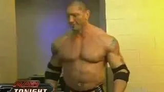 Batista interrupted by a Fan