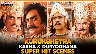 Karna (Arjun Sarja) and Duryodhana (Darshan) Super Hit Scenes From "Kurukshetra" | Aditya Movies