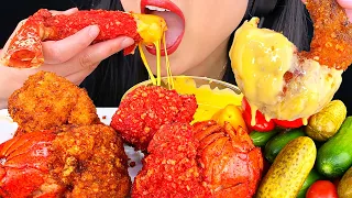 ASMR FRIED SEAFOOD KING CRAB, LOBSTER, FISH & SHRIMP MUKBANG (1 HOUR EATING COMPILATION) ASMR Phan