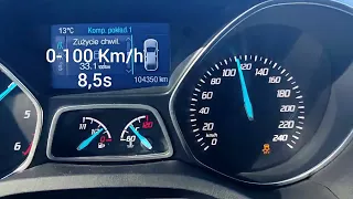 Ford Kuga MK II 2.0 TDCi 150Km + chip acceleration 0-100Km/h