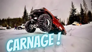 Toyota carnage and some insane PNW snow wheeling! #jeep #pnw #overland