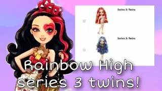 LIZZIE REACTS TO NEW RAINBOW HIGH SERIES 3 TWINS DOLLS LEAKS | Doll news Fall 2021