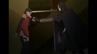 Sasuke Almost Kills Sarada - Team 7 vs. Shin Uchiha Full Fight [60 FPS] EPISODE 21 BS