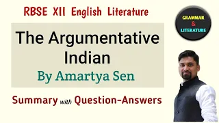 THE ARGUMENTATIVE INDIAN | Amartya Sen | Non Fiction | Essay | 12th English Literature | Prudence