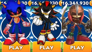 Sonic Dash - Sonic EXE VS Captaine Shadow VS Sir Knuckles _ Movie Sonic vs All Bosses Zazz Eggman