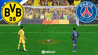 FIFA 23 ! TEAM RONALDO VS TEAM MESSI ! DORTMUND VS PSG ! UCL FINAL PENALTIES